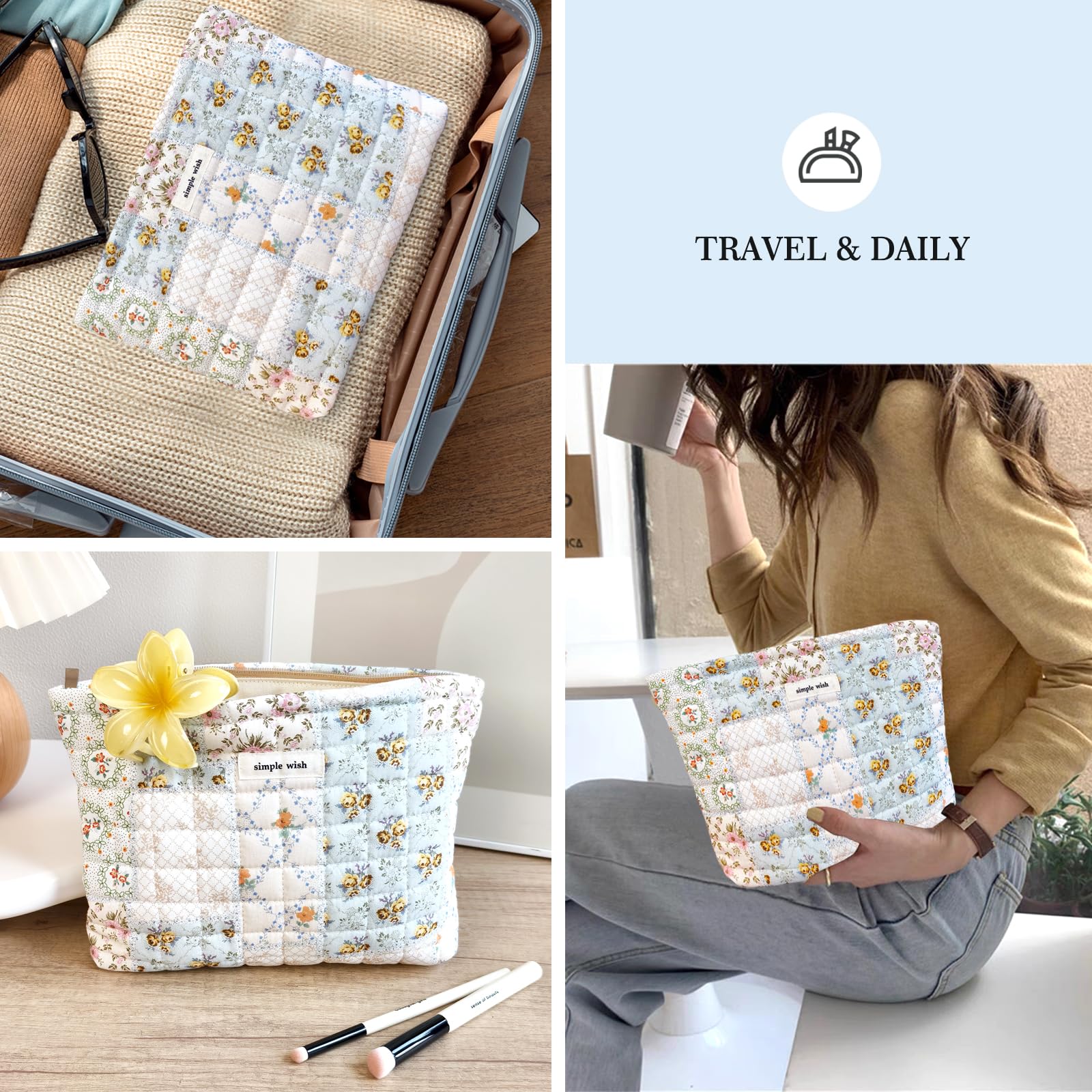 STARDW multipurpose pouch ideal for cosmetics, toiletries, or brushes.