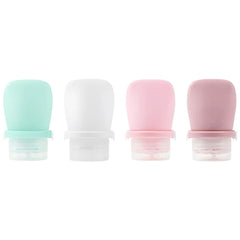 Starfa Lab 4-pack 1oz silicone bottles for travel toiletries.