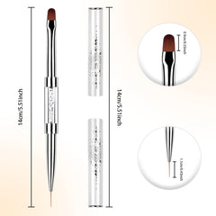 Starfa Lab oval head brush enables smooth builder gel application.