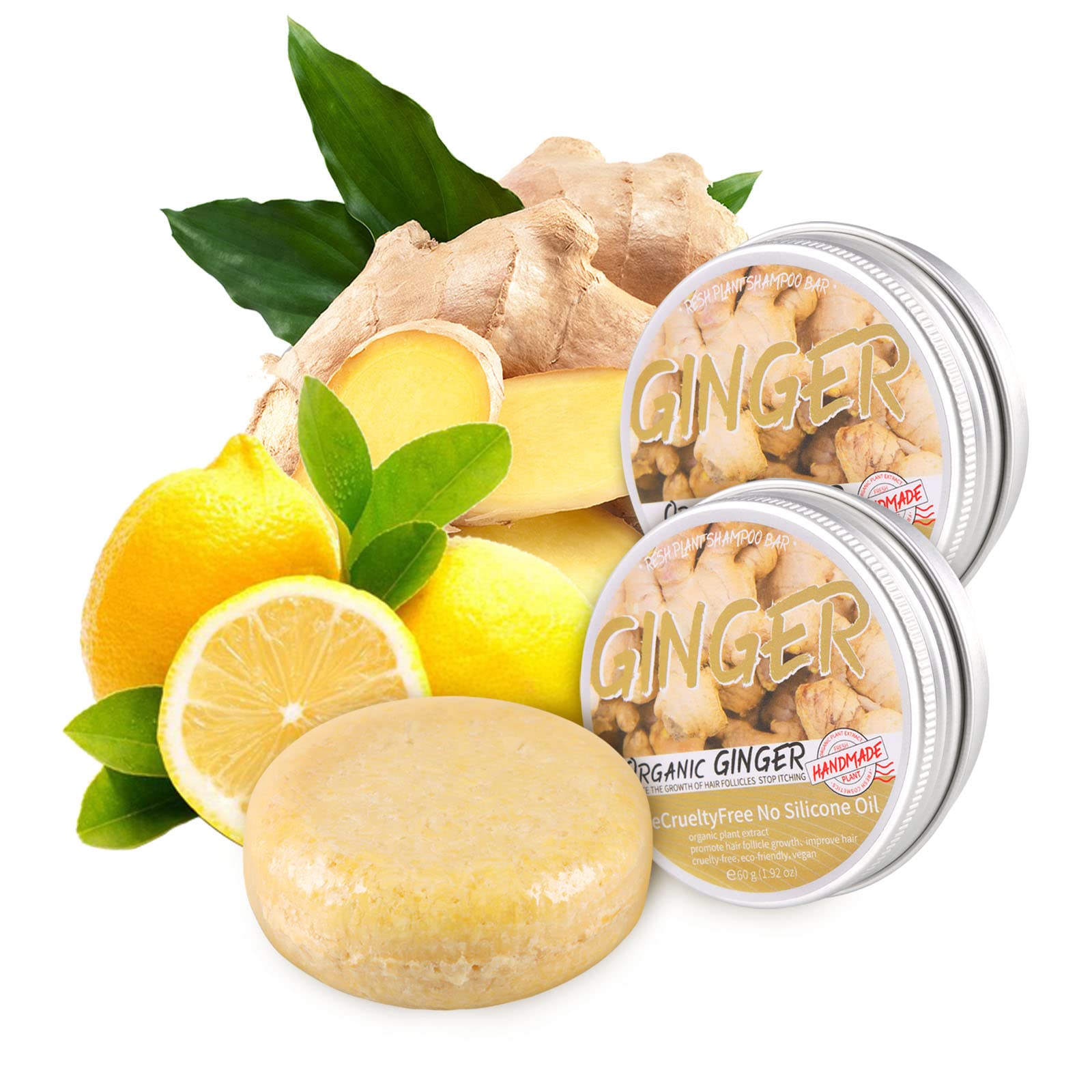 Starhig ginger hair growth shampoo bar packaging shows natural formula for healthier hair