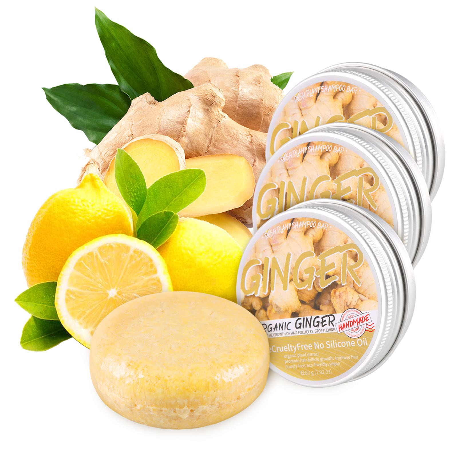 Starhig Ginger Shampoo Bar: aplicación suave para cabello limpio y revitalizado