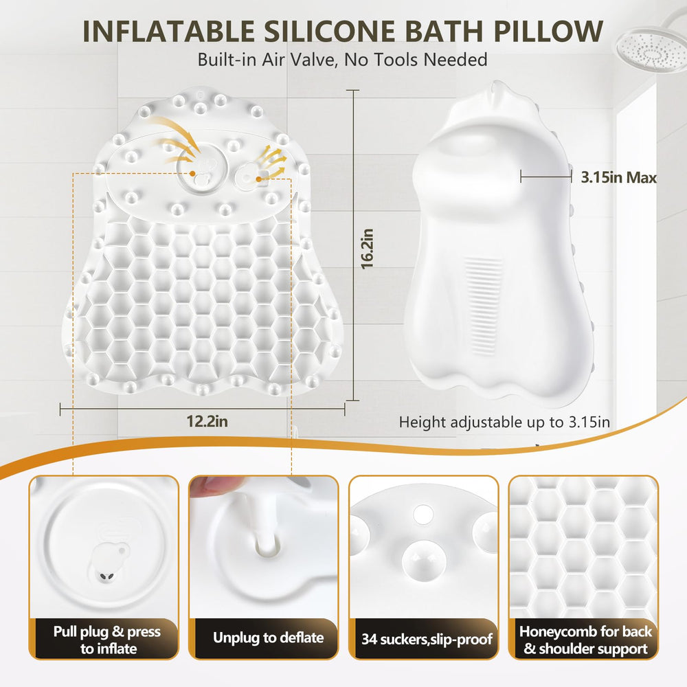 Almohada de baño Starotatess con soporte de espalda para spa en casa.