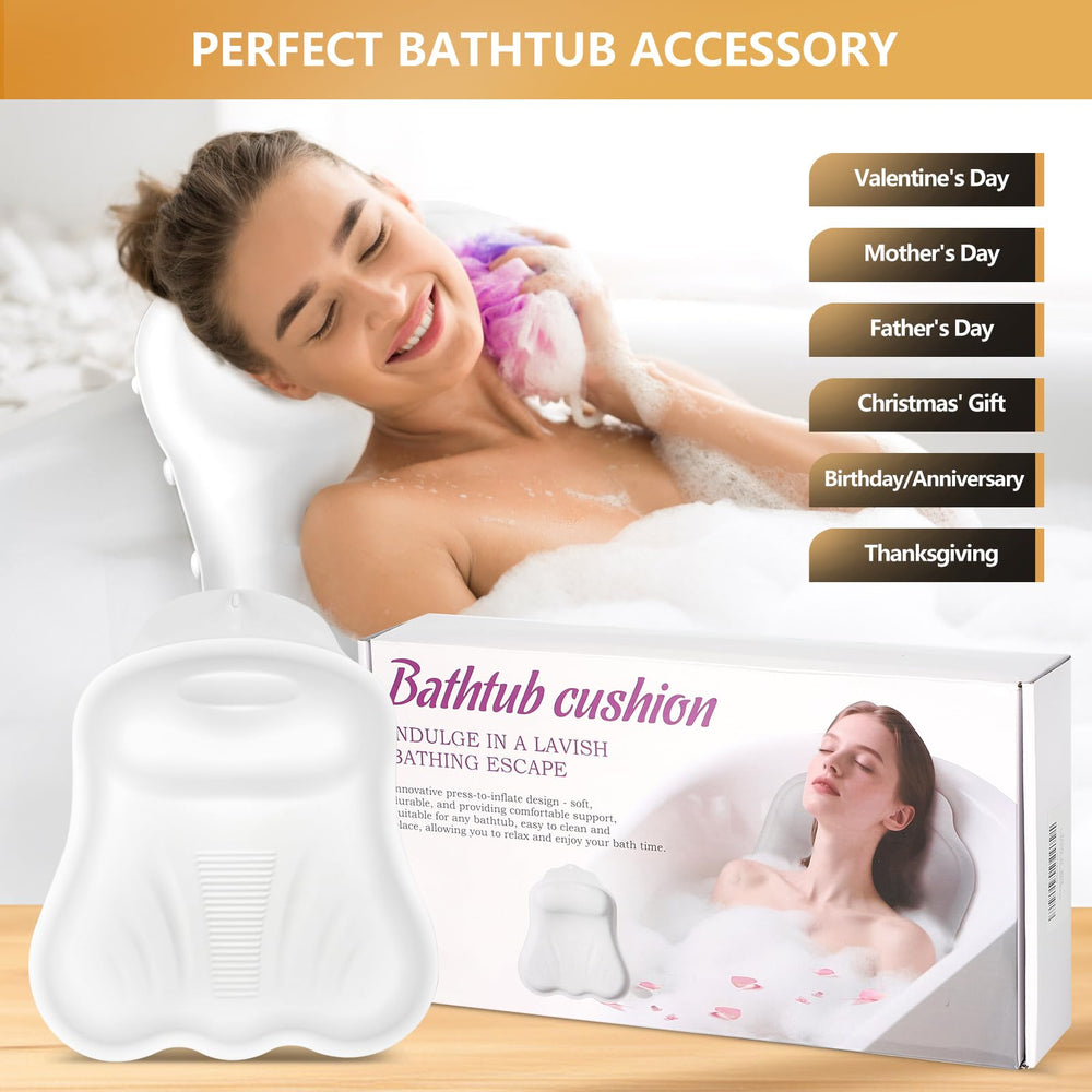 Almohada de baño Starotatess con ventosas seguras para cualquier bañera.