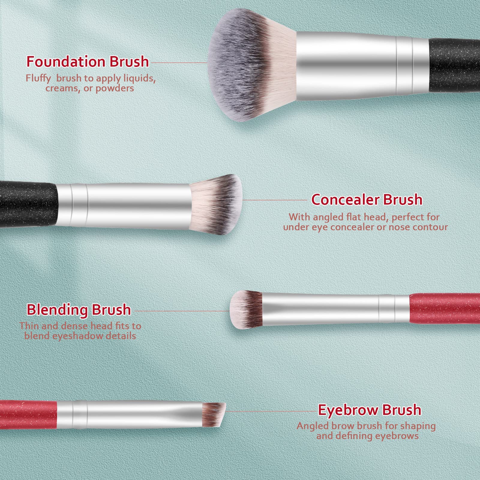 START MAKERS concealer end brush close-up for precise blending.