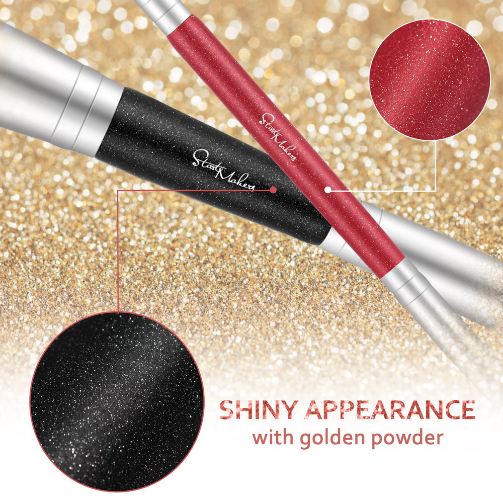START MAKERS eyeshadow end brush close-up for seamless blending.