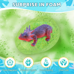 STARYAR bomba de baño dino-diseño unico ofrece experiencia sensorial colorida y suave fragancia.