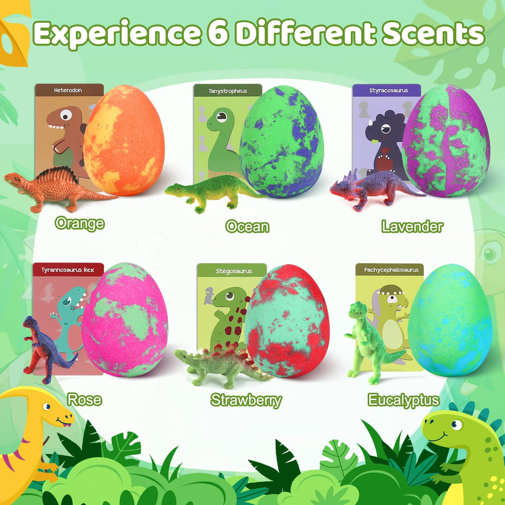 STARYAR bomba de baño dino huevo amarillo, colores vivos para la exploración sensorial.