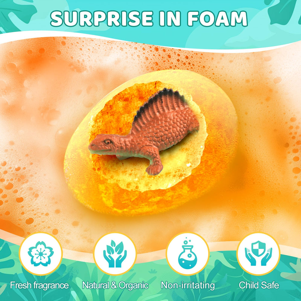 STARYAR learning-cards-bath image features dinosaur facts for kids.