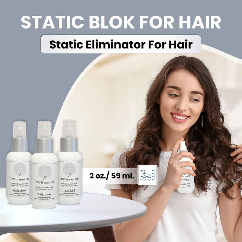 Static Blok: uso en pelucas naturales y sintéticas para menos encrespamiento.
