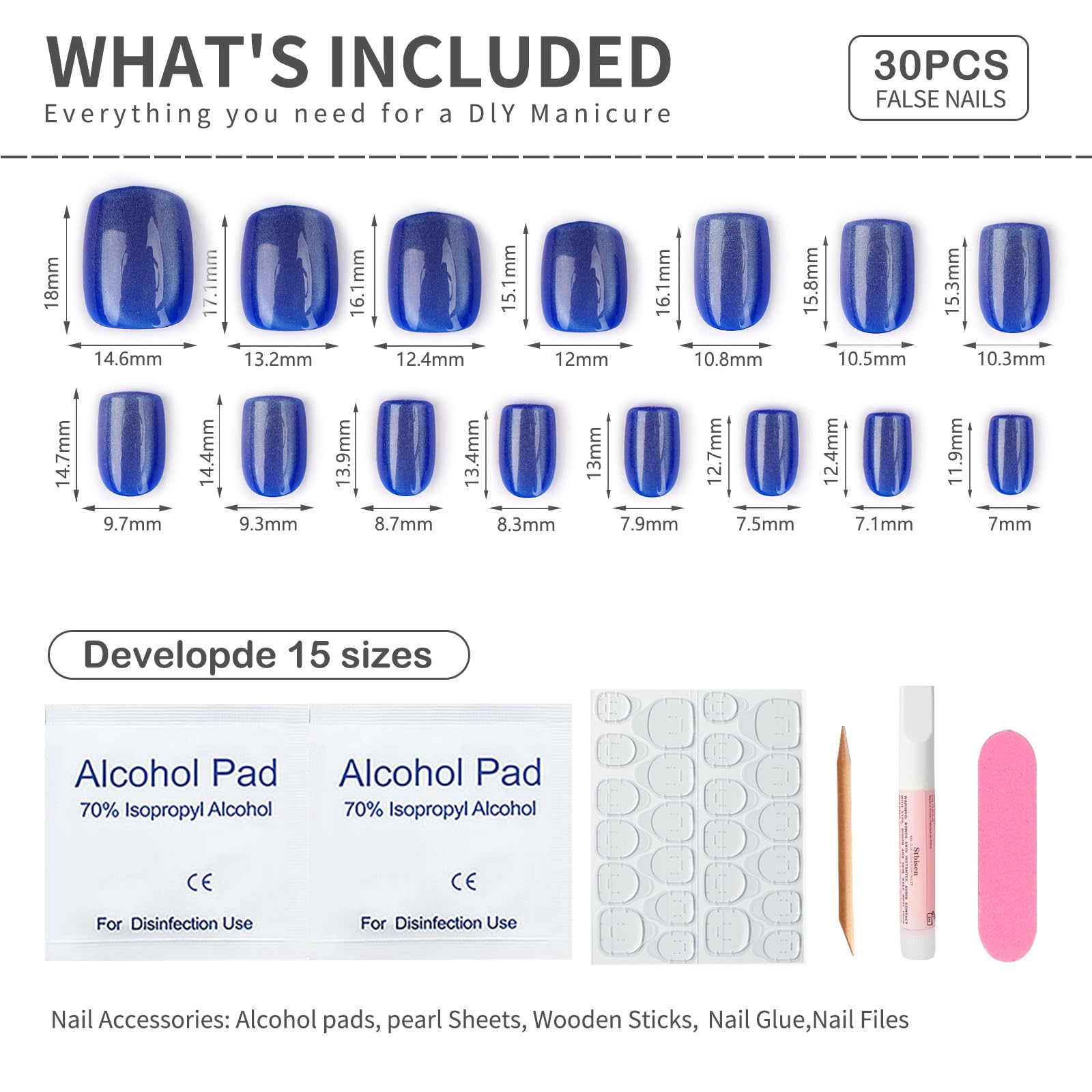 Stbisen short square nails featuring cat-eye design suitable for daily or events.