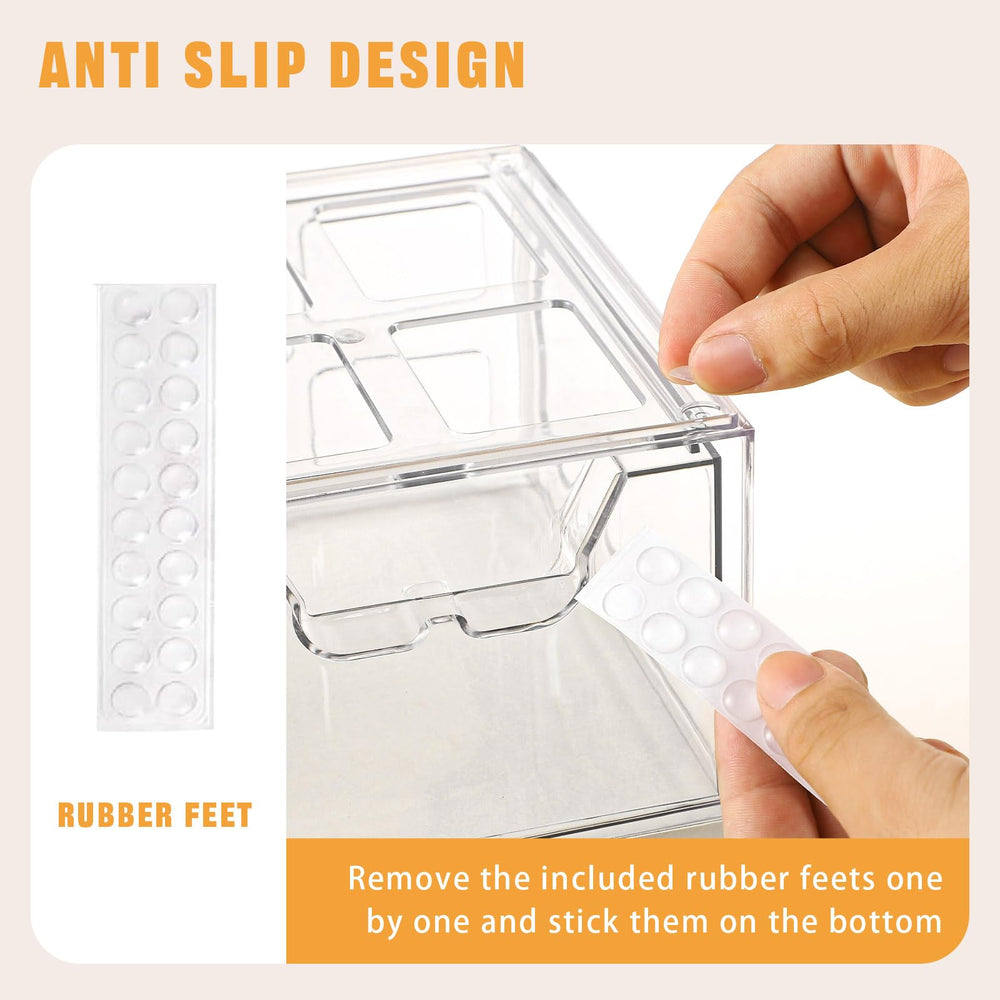 Stebopum clear acrylic design displaying contents at a glance.