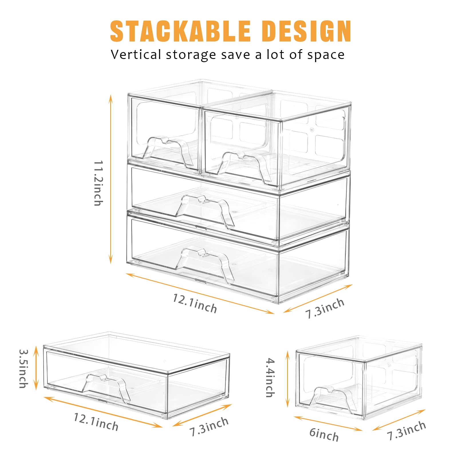 Stebopum clear acrylic makeup organizer showing items and visibility