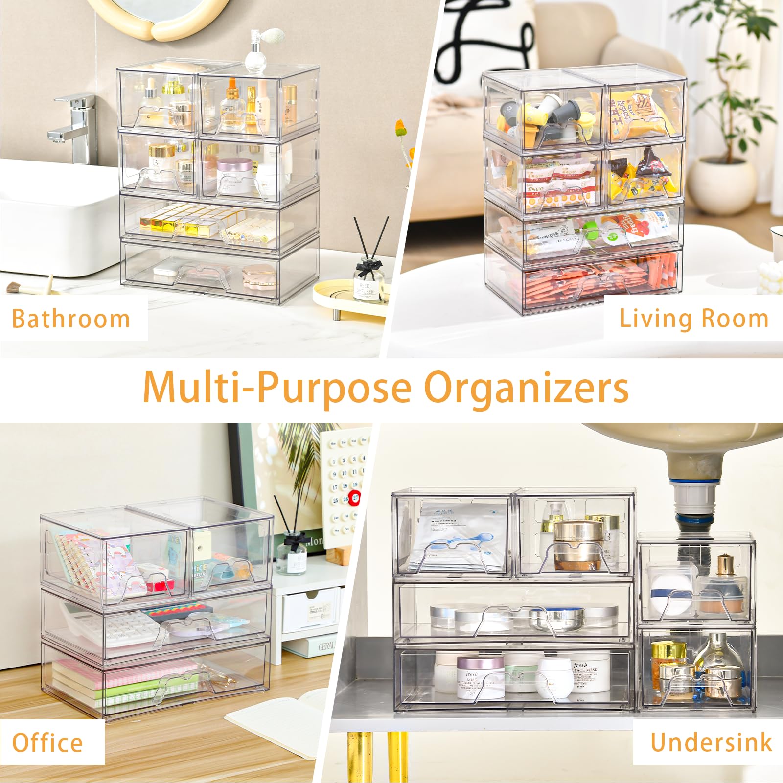 Stebopum cosmetics cabinet organizer with clear design and versatile use
