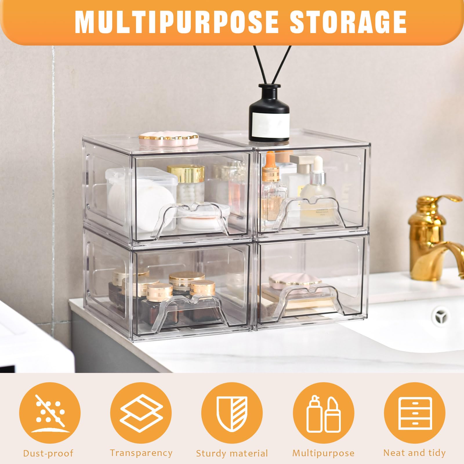 Stebopum space-saving stackable unit ideal for small spaces.