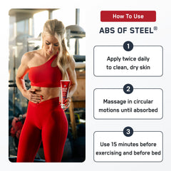 Sinergia de tono y firmeza en la piel tras usar SteelFit Abs of Steel