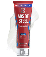 SteelFit Abs of Steel maximum definition cream bottle ready for a skin firming boost