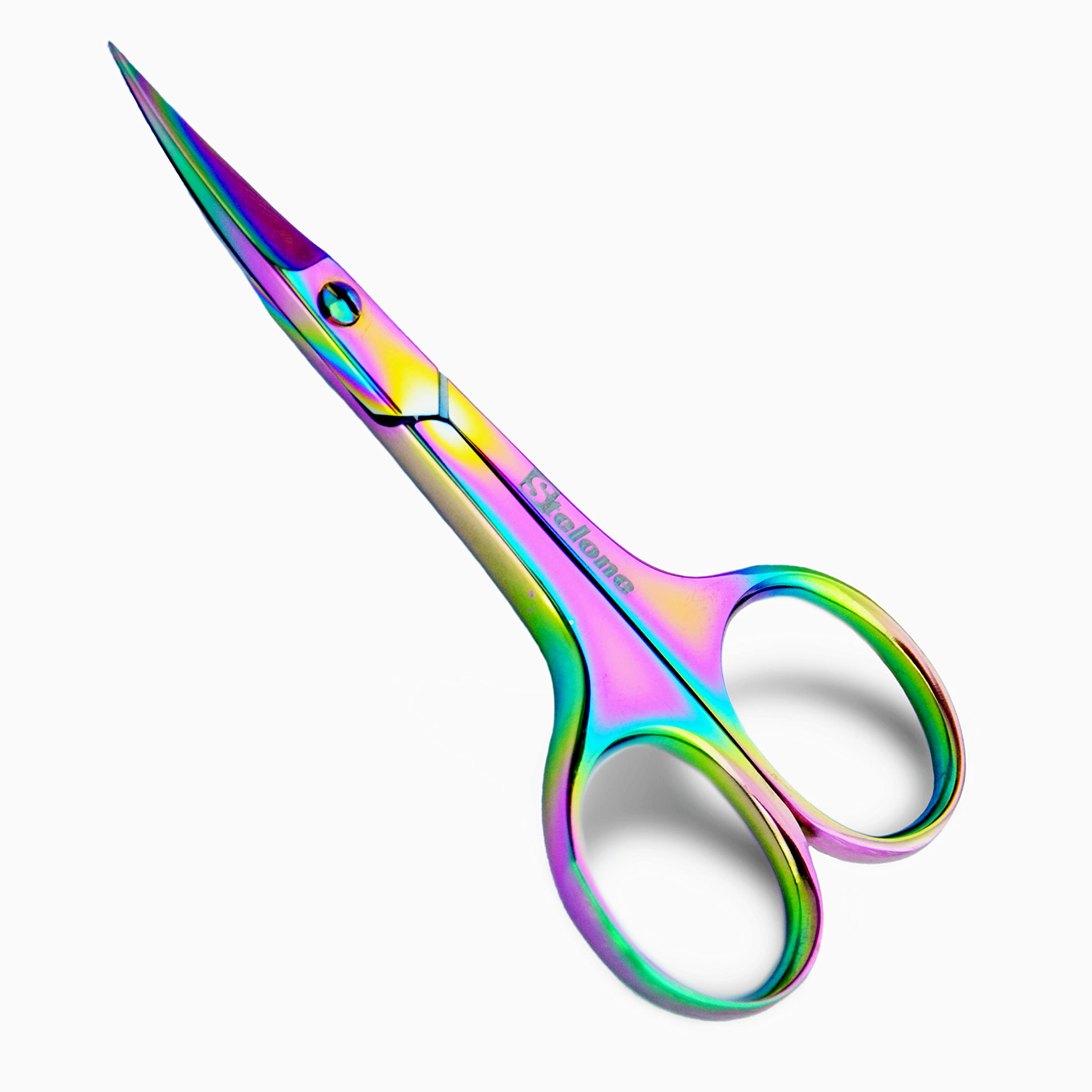 Stelone eyebrow scissors with small curved tip for precise eyebrow shaping