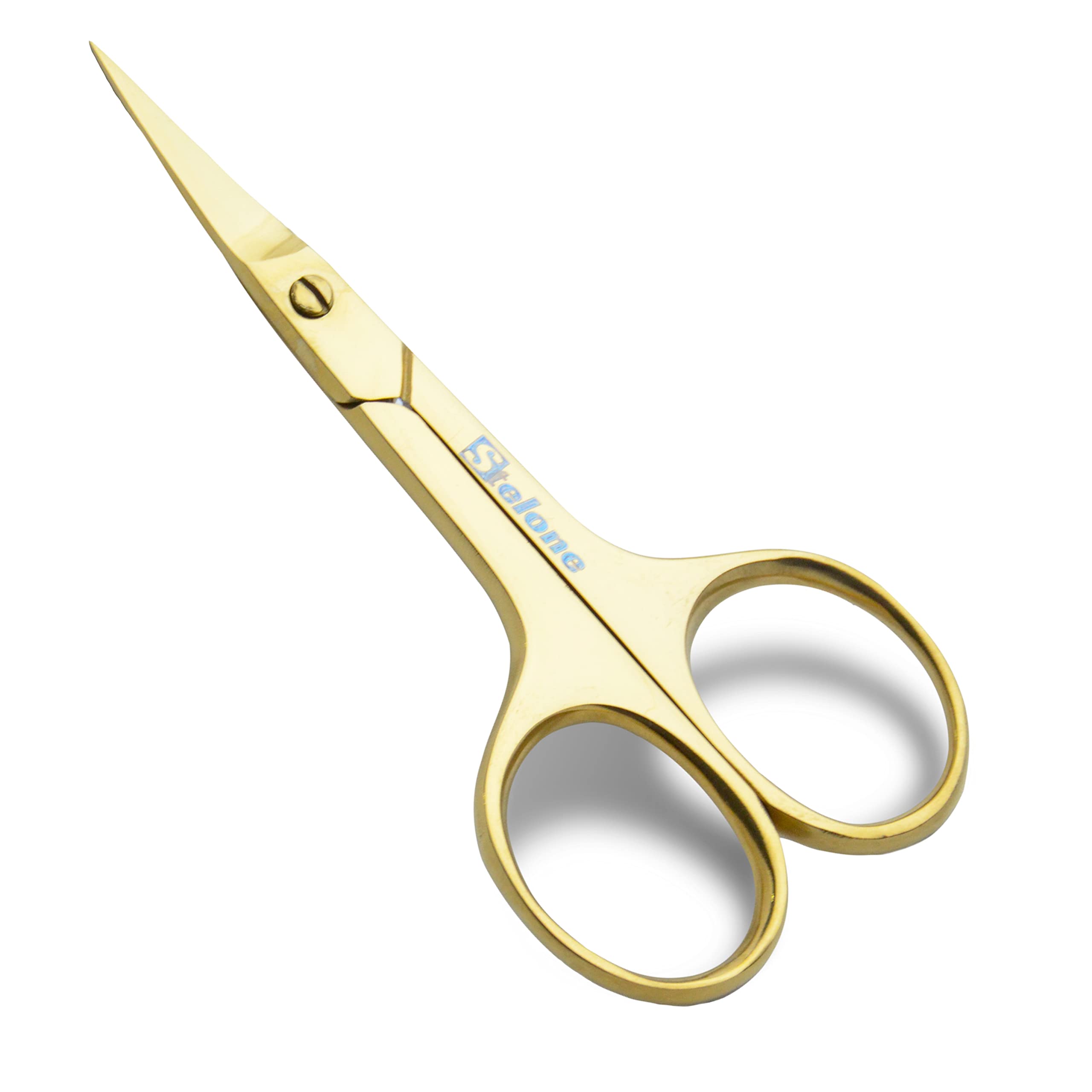 Stelone eyebrow curved scissors for precise brow shaping and clean trims