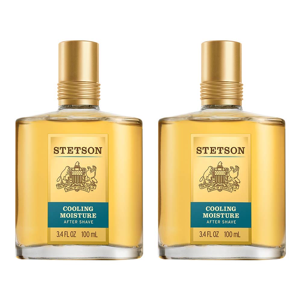 Stetson Cool Moisture aftershave bottle, 3.4 oz, refreshing post-shave skin after use