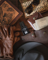 Leather and musk base notes evoke lasting warmth for evenings.