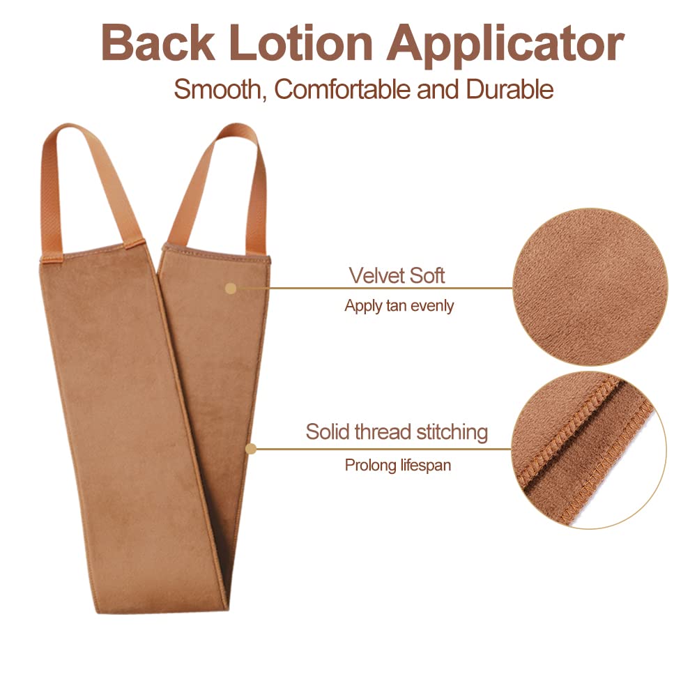 STEUGO Mossom back applicator enables comfortable self tanning and lotion application.