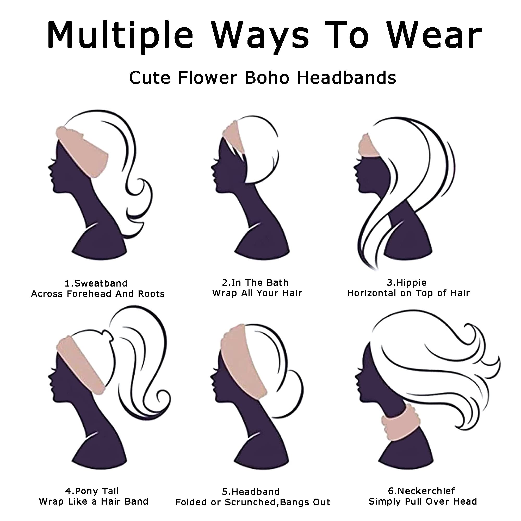Banda STGDAK para cabello suave y cómoda, lavable y de uso diario.