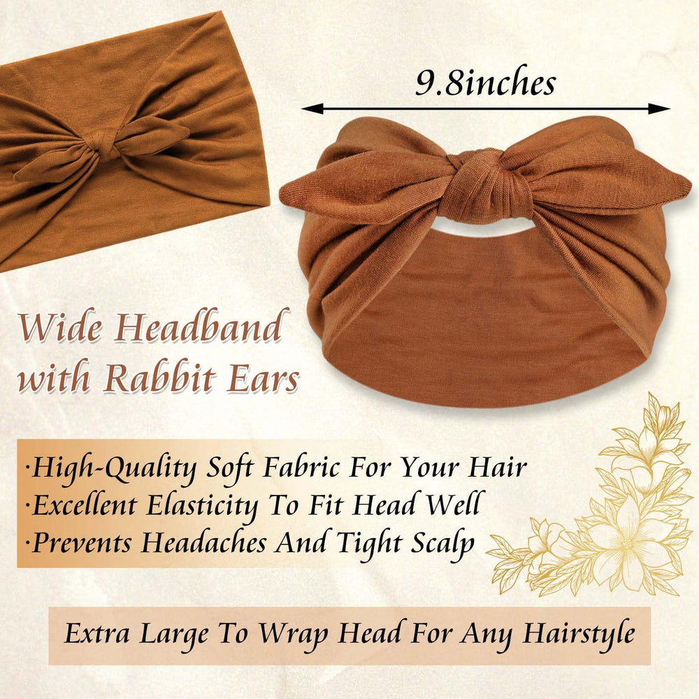STGDAK Bow Headband in coffee provides warmth and versatile styling.
