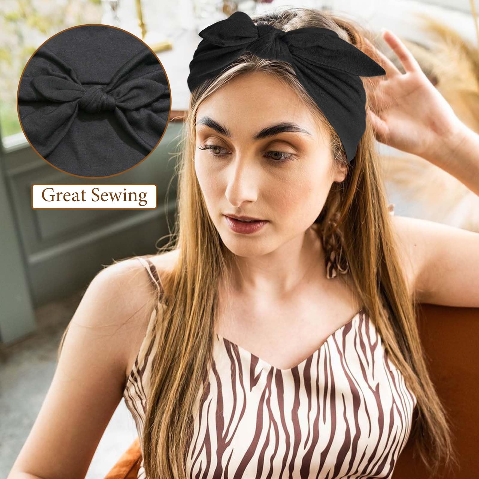 STGDAK Non-slip headband design keeps hair in place during workouts.