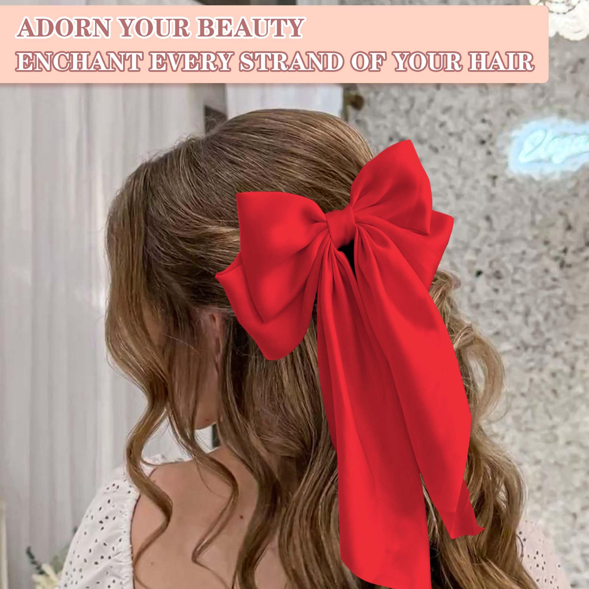 STGDAK bow hair accessory with metal barrette stays put all day