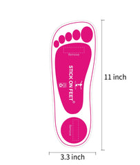 STICKONFEET easy-application pads simplify setup with peel, stick, and stand.