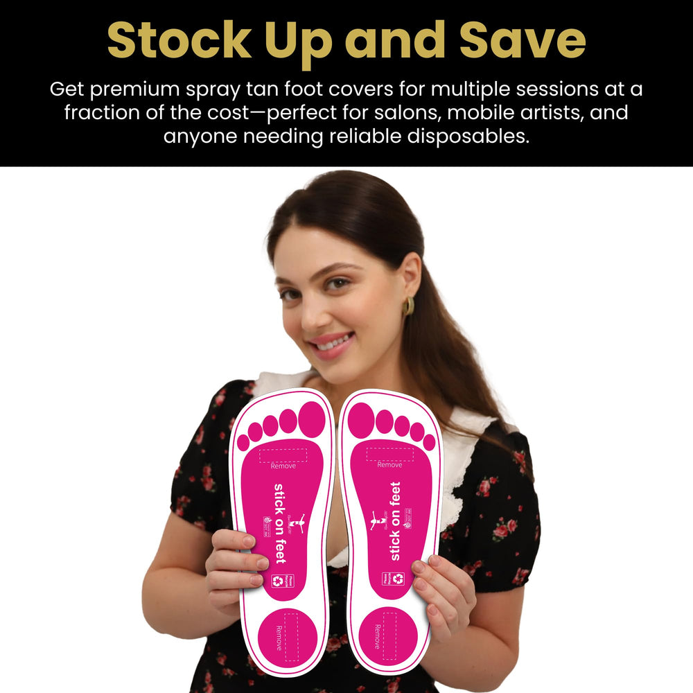 STICKONFEET compact packaging fits into salon or mobile kits for on-the-go sessions.