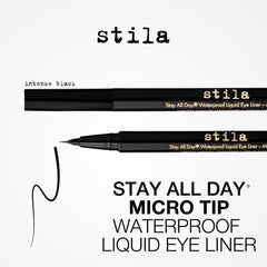 Stila Stay All Day Waterproof Eyeliner between lashes application for defined fullness.
