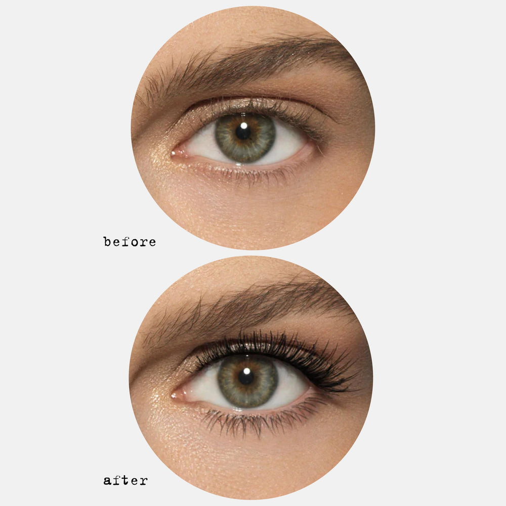 STILA Huge Extreme Lash Mascara glossy black finish defines dramatic eyes