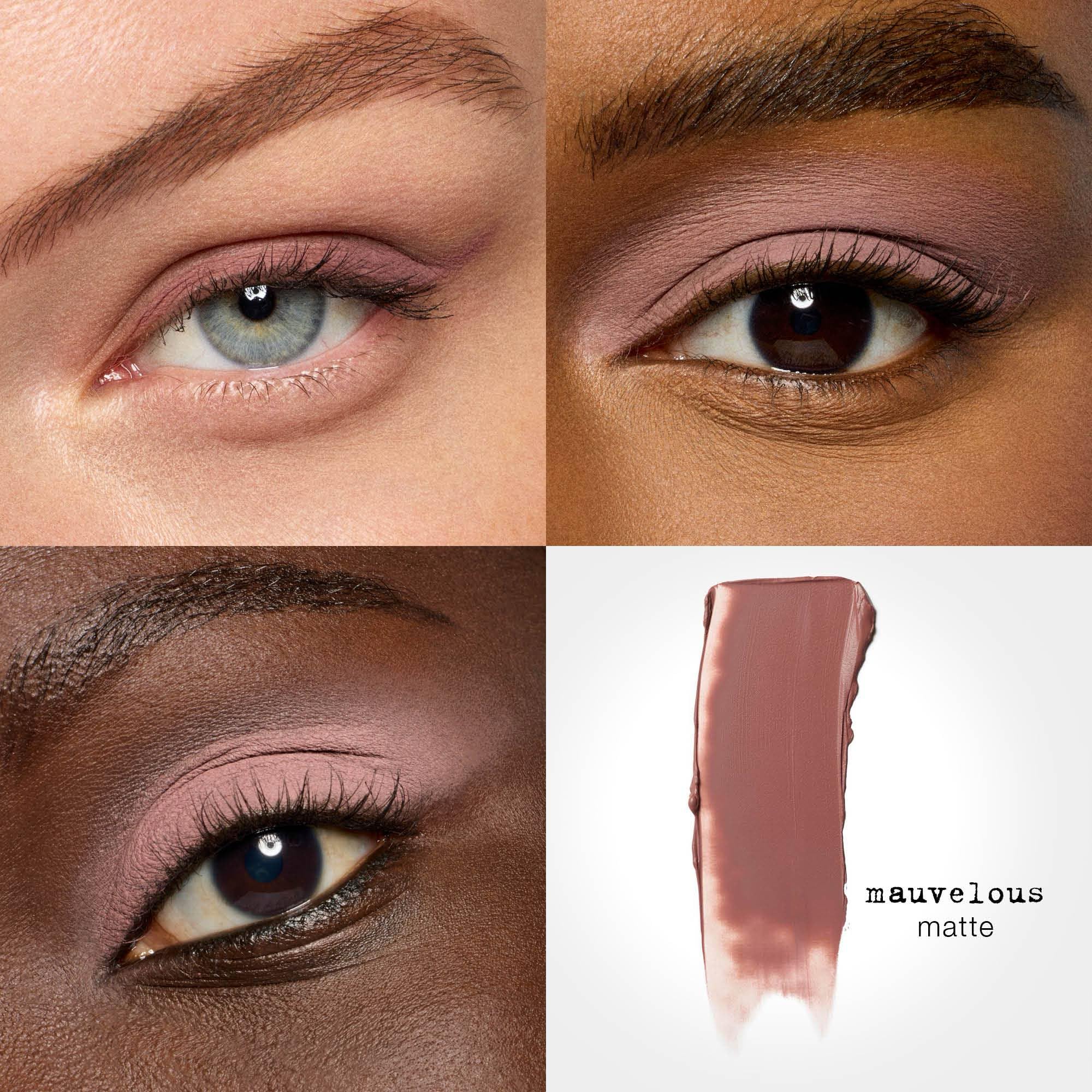 Stila Liqua Play application with finger blend reveals easy glide for soft, blurred edges.