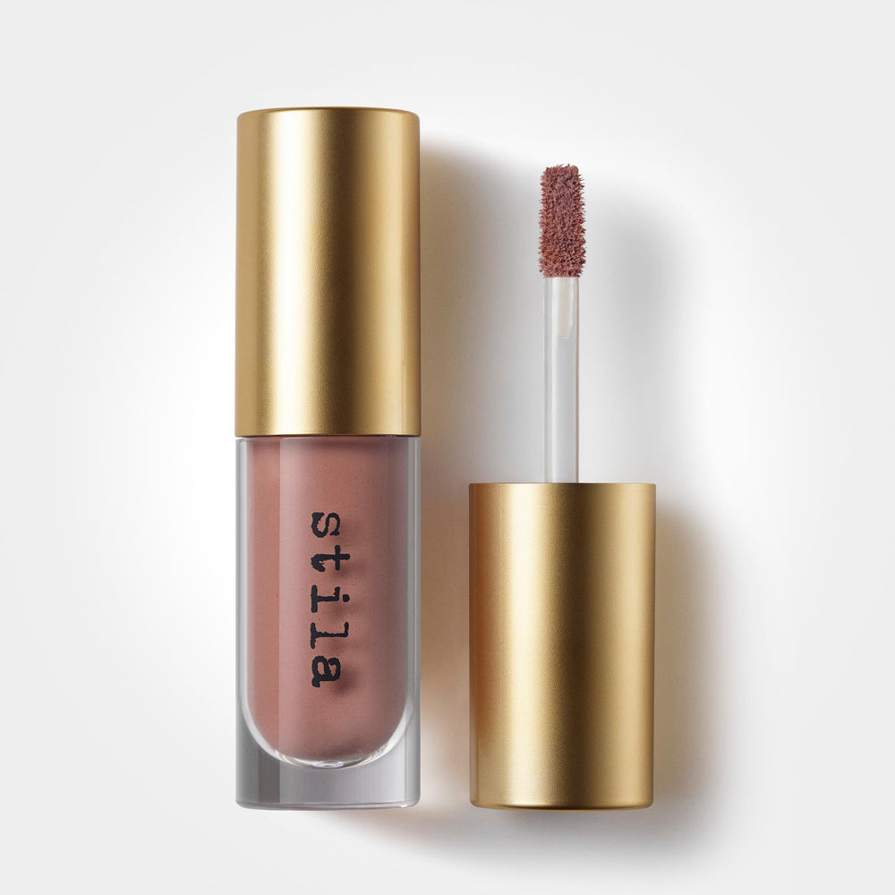 Stila Liqua Play liquid eye shadow bottle close-up shows sleek packaging and rich color.