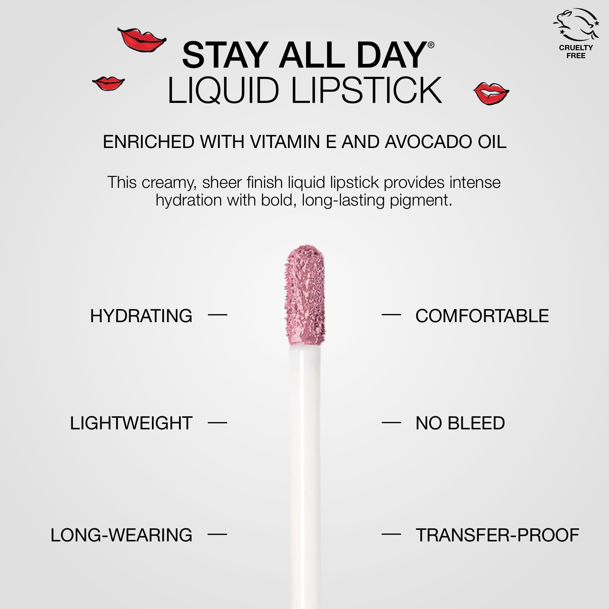 stila Stay All Day Lipstick stays put with no bleed or transfer.
