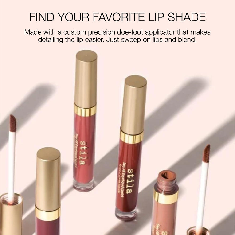 stila Stay All Day Lipstick Sheer Patina shade adds natural tint.