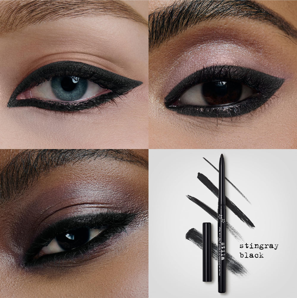 Vibrant swatch of Stila Stay All Day gel liner shows instant color payoff.