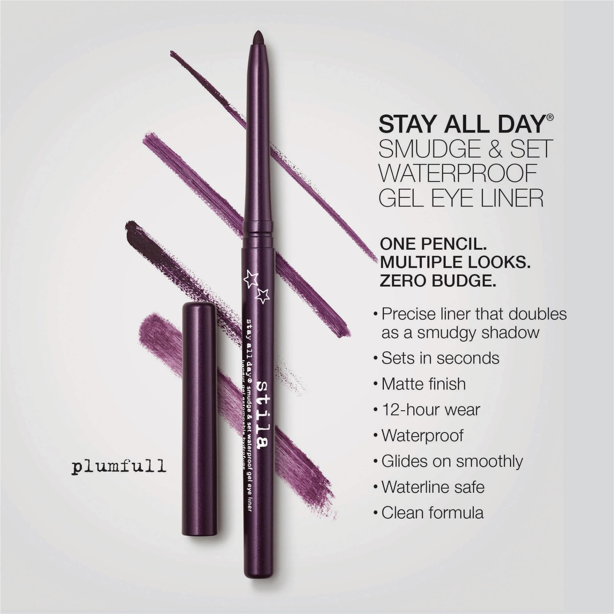 stila Stay All Day Smudge & Set gel liner swatch showcases quick, bold color.