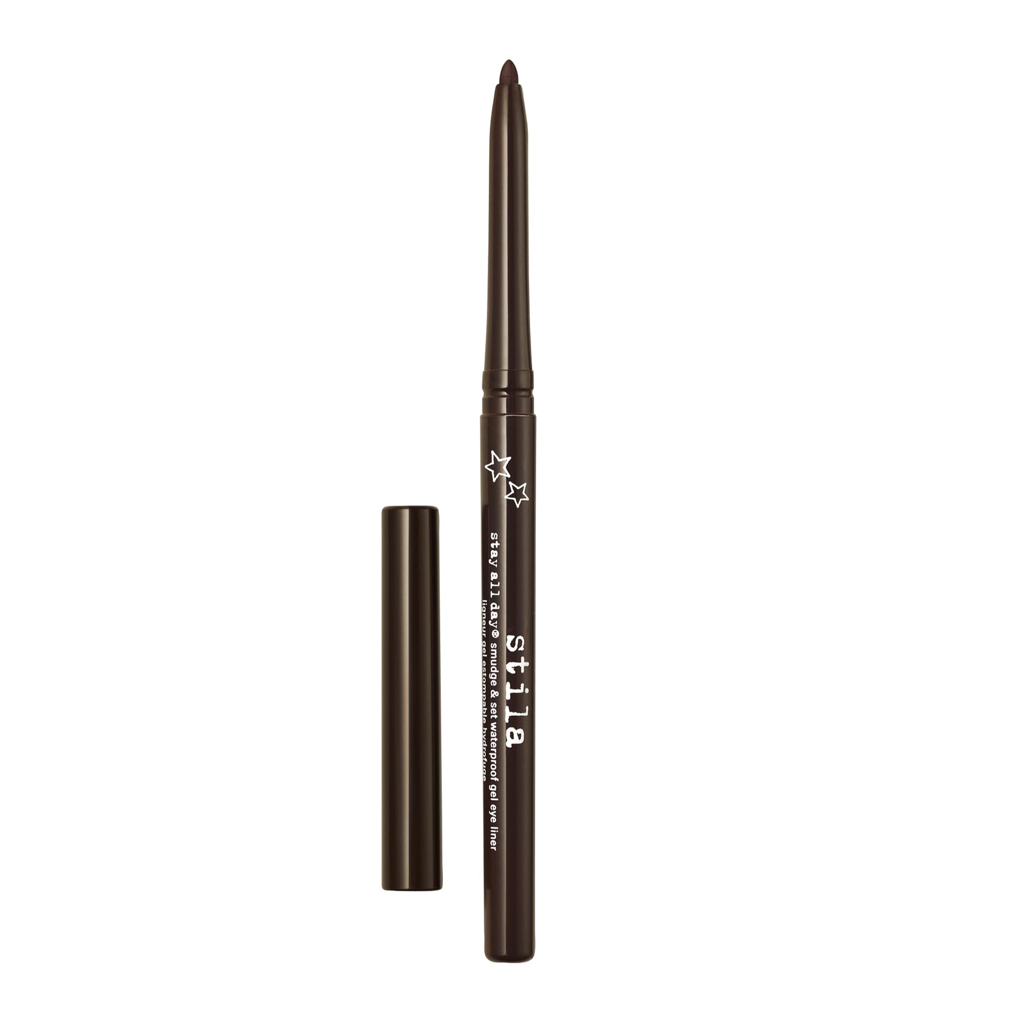 Stila Stay All Day Smudge and Set gel liner closeup shows rich color in one swipe