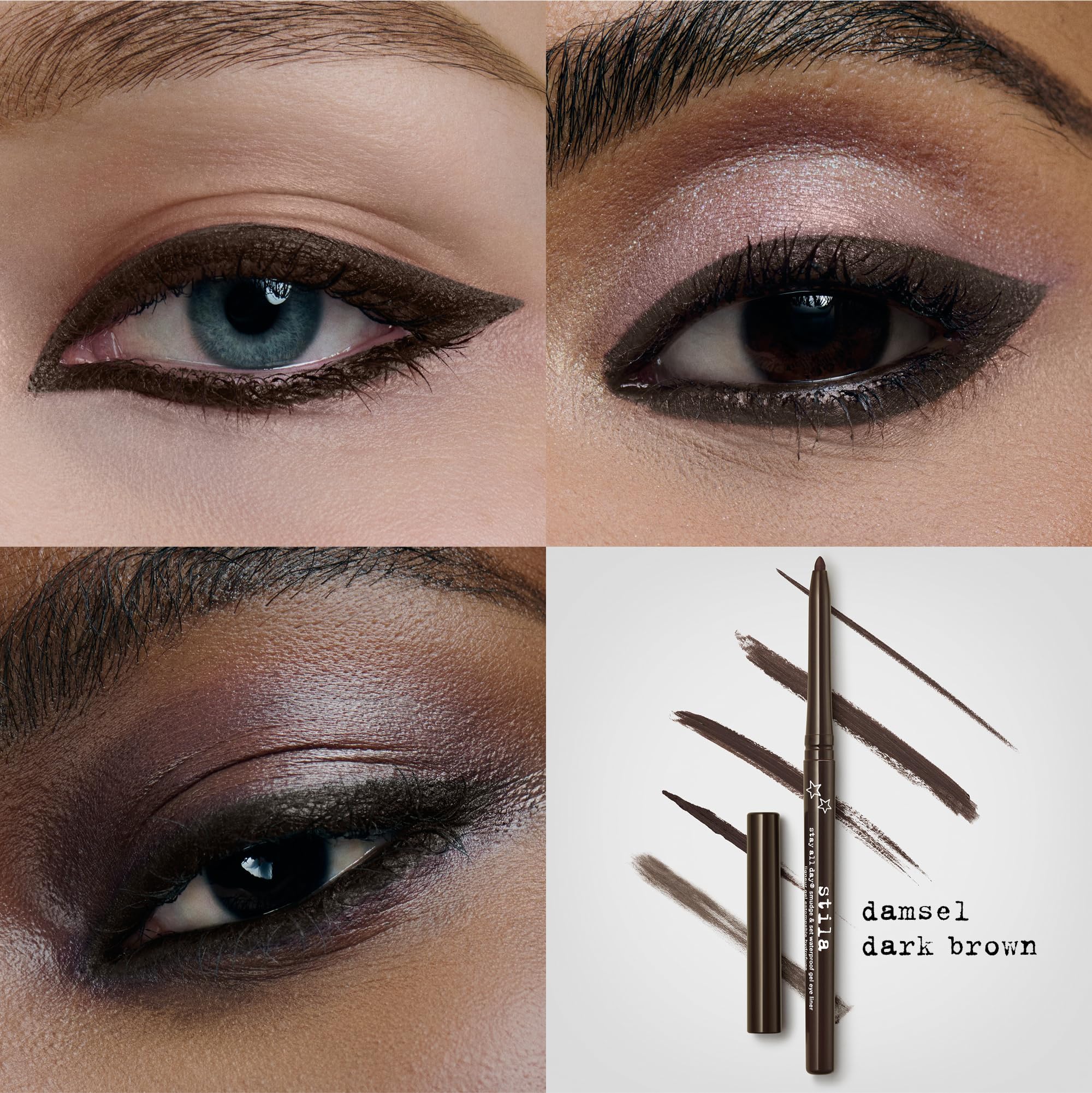 Stila Stay All Day Smudge and Set gel liner smudged into shadow for versatile looks