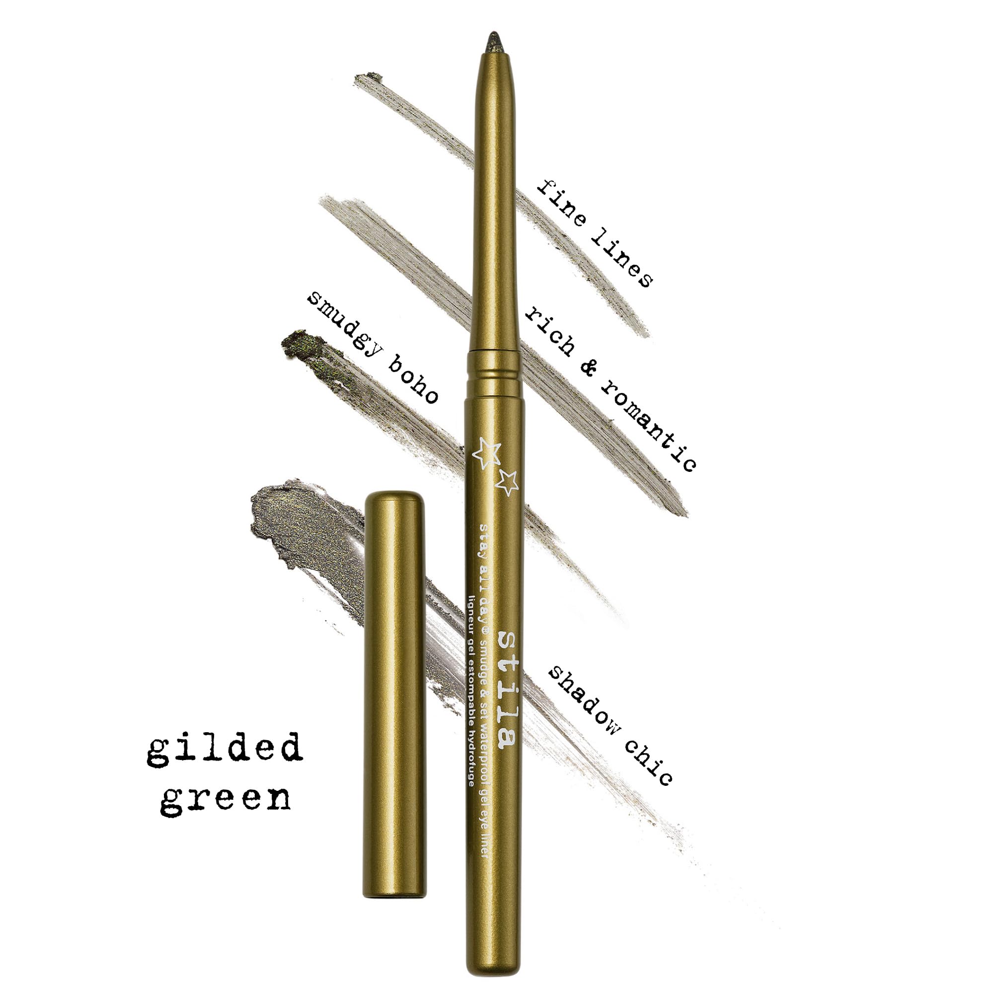 Stila Stay All Day Smudge & Set pencil cap and sleek design