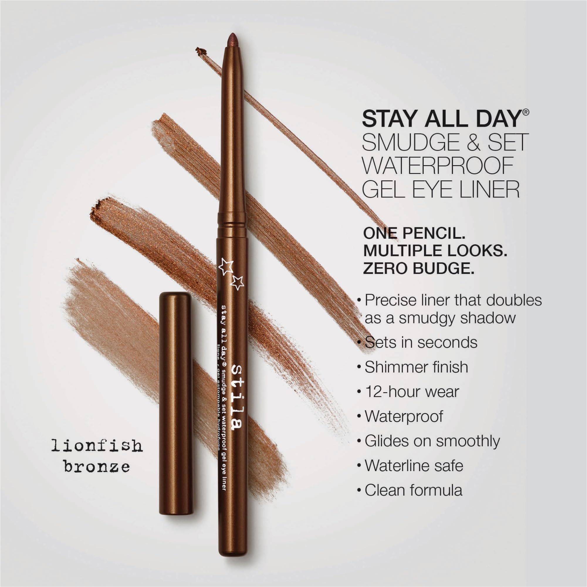 Stila Stay All Day gel liner waterline application demonstrating reliable waterproof wear