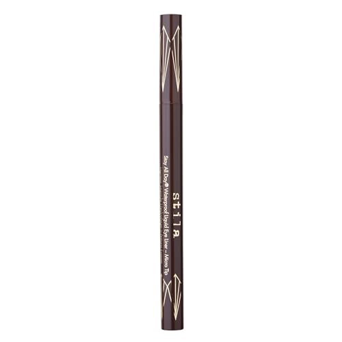 Stila Stay All Day Waterproof Liquid Eye Liner Micro Tip applying on lash line for fuller-looking lashes.