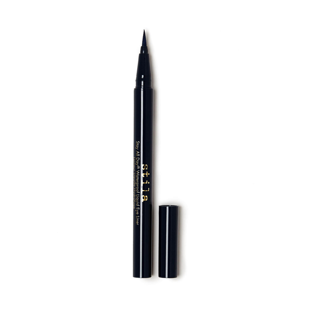 Stila Stay All Day Waterproof Liquid Eye Liner Midnight tip close-up for precise line control.