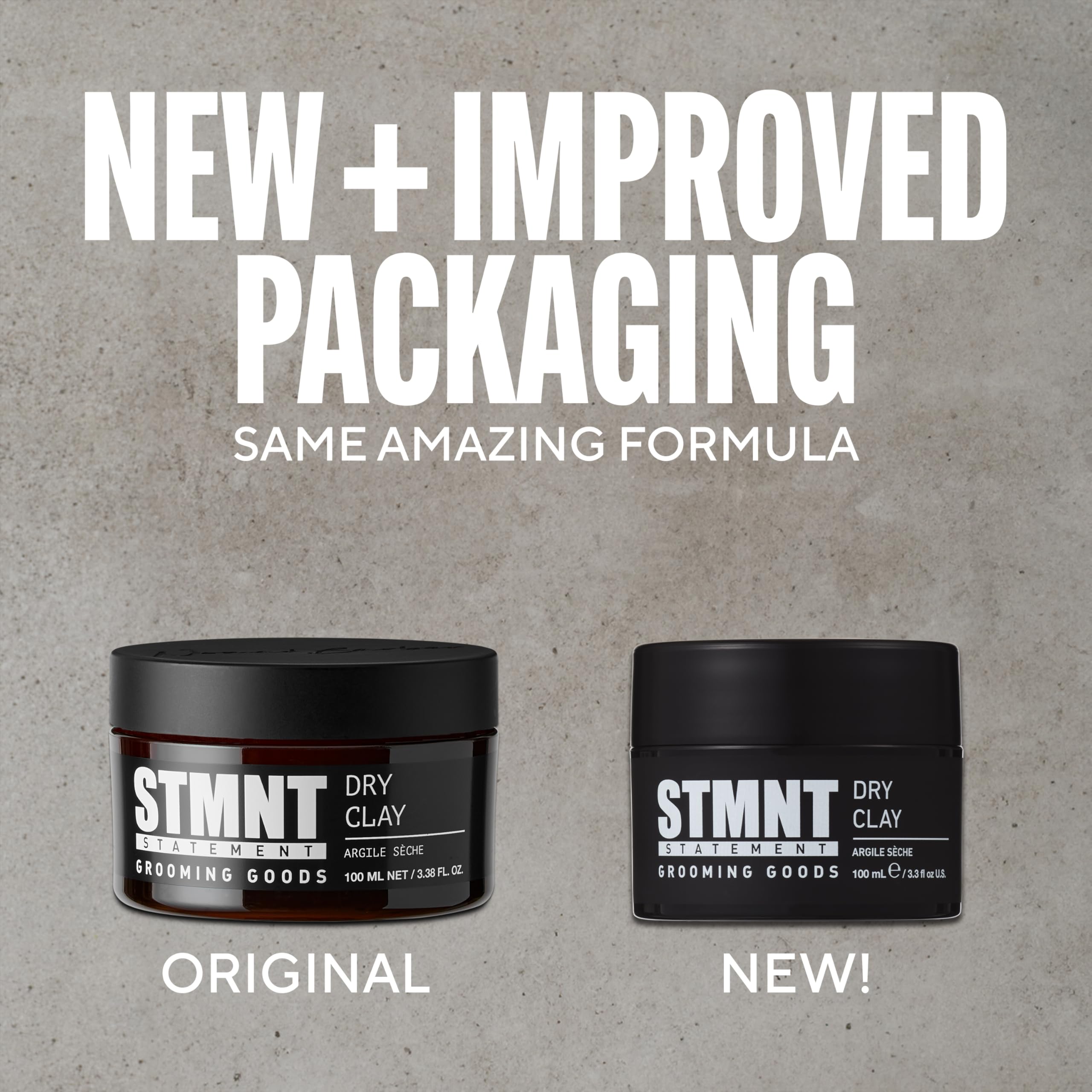 STMNT Dry Clay final look emphasizes extra matte appearance.
