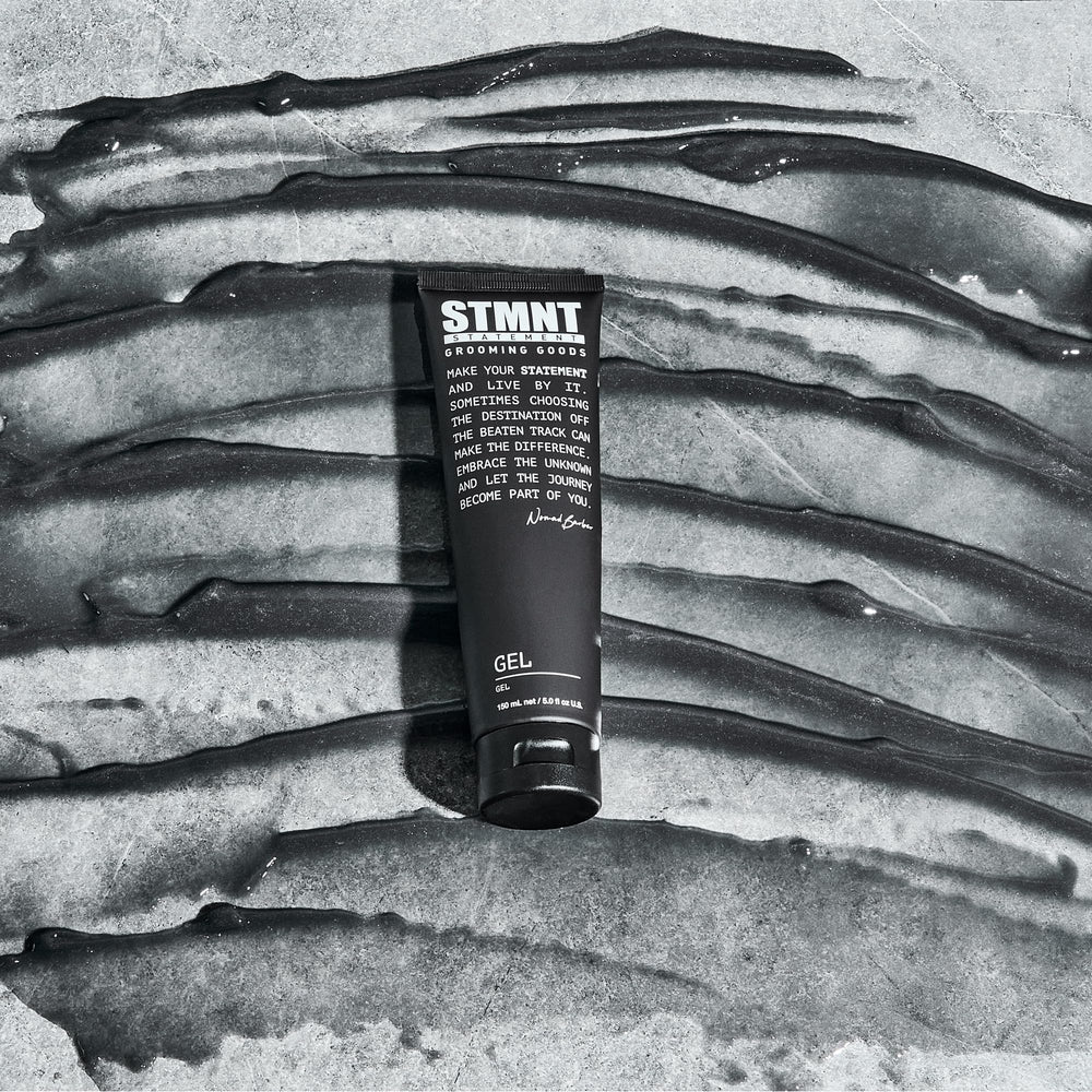 STMNT Grooming Goods Gel acabado-satinado semi-mate para estilo sofisticado.