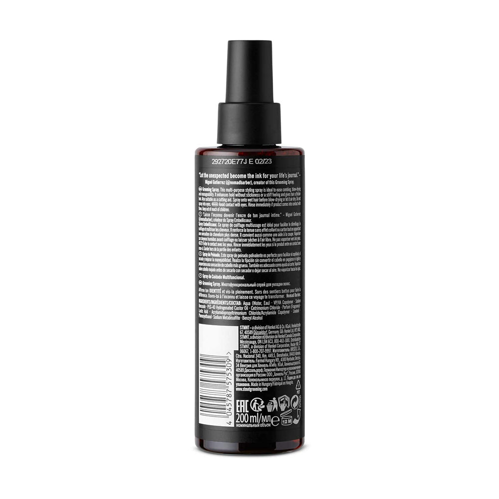 STMNT Grooming Spray delivers a natural finish with fuller-feeling hair.