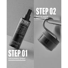 STMNT Matte Paste packaging highlighting non-greasy formula.