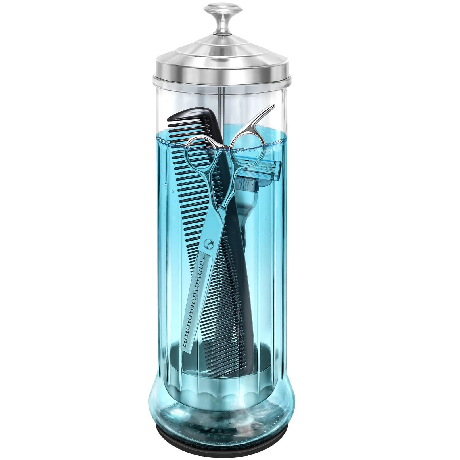 STNFAREBI barber jar 53 oz with clear view for tool sterilization.